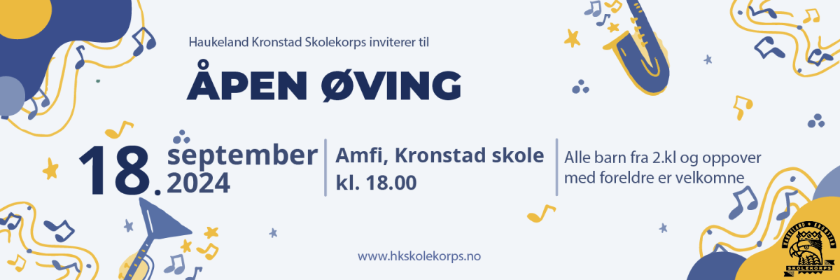  Velkommen til åpen øving 18. september 2024 